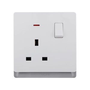 Tronic 13A Single Switch Socket with Neon Indicator – Ivory