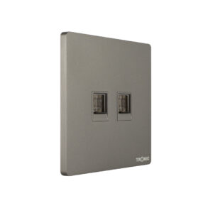 Tronic Grey - 2 Gang Data Socket