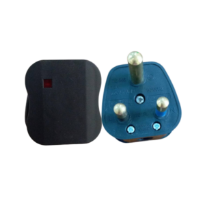 Africab Top Plug 15A With Neon (Black)