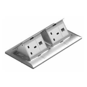 Tronic Dual Socket Pop-Up Floor Panel with RJ45 Ports