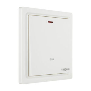 Tronic Glossy White - DP Switch with Neon 20Amps