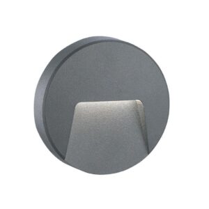 Tronic Circular Dark Grey Curved LED Step Light