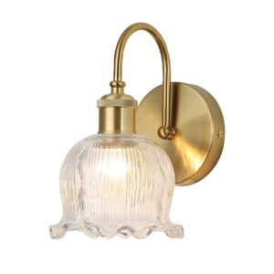 Tronic Classic Rippled Clear Glass Wall Light