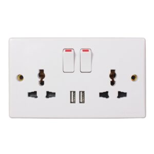 Africab Double 13A Multi Socket With USB