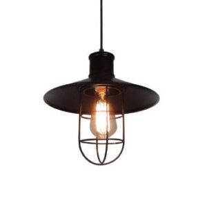 Tronic Black Vintage Pendant Cage Light