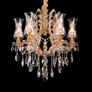 Africab Chandelier Gd+ Clear Crystal 2019/6+1