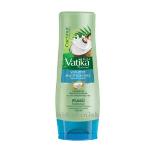 Vatika Conditioner Volume & Thickness, Natural Moisturizing Hair Conditioner for Women, with All Hair Types. Scalp Hydrating Moisturizer, 400ml Coconut (Pack of 3)