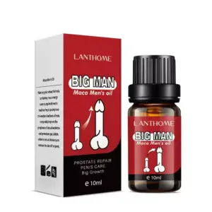 Faith Lanthome Big Man Maca Men's Oil – Herbal Men's Intimate Care Massage Oil for Skin Nourishment, Prostate Health Support, Men's Wellness, Confidence Enhancement and Daily Personal Care (10ml)
