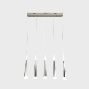 Tronic 5-Light Silver & White Pendant Light with Adjustable Color Temperature