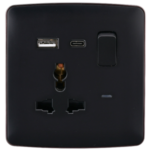 Africab Multi 13A Socket With Neon&USB + Type C