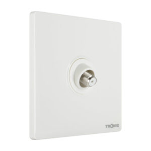 Tronic Glossy White - Satellite Socket