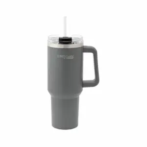 Thermos Travel Mug 1200ML Cool Gray Light Stanless Steel Vacuum Insulation Double Layer, Airtight Svm2307