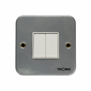 Tronic Metal Two Gang Two Way Switch