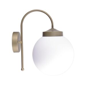 Tronic P Shape Gold Globe Wall Light