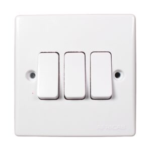 Africab Fl Series Switches & Socket 3 Gang 2 Way Switch