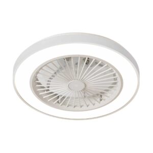 Tronic White LED Ceiling Fixture with Fan – 44W Light + 12W Fan, 48cm