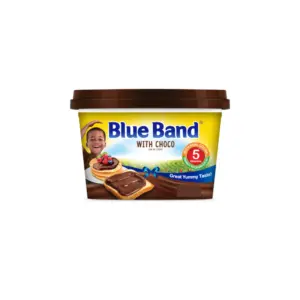 Blue Band With Choco - 2-in-1 Chocolate Spread, Combining Cocoa and Margarine, 100g Jar.