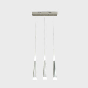 Tronic Triple LED Pendant Light in Silver & White