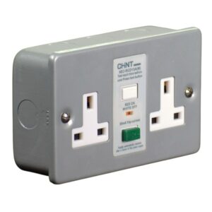 Africab CHINT Ne2 13A Twin Switch Socket With Rcd Metal
