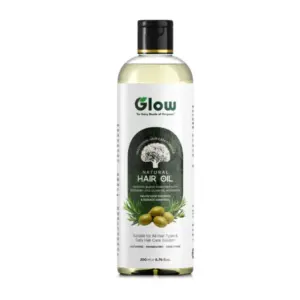 Glow Hair Oil 200ml Natural Blend with Rosemary & Olive Oil for Stronger, Healthier Hair Supports Hair Growth & Helps Reduce Hair Fall Gluten-Free, Paraben-Free & Cruelty-Free