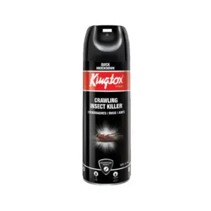 Kingtox Crawling Insects Killer Spray, Indoor Safe, Black 400ml