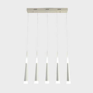 Tronic 5-Light White LED Pendant Light with Adjustable Color Temperature