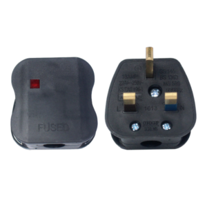 Africab Top Plug 13A With Neon (Black)