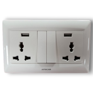 Switch Africab La 13A Twin Universal+USB La8360Sd