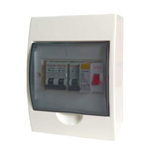 Africab Consumer Unit Plastic 3 Way With RCCB