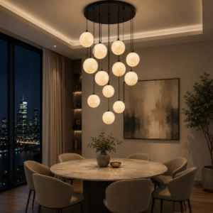 Tronic Luxury 12-Light Cascade Globe Chandelier