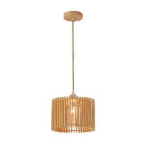 Tronic Wood Pendant Lamp – Compact Cylindrical Design, 22cm