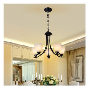 Tronic 5-Light Chandelier Light With Frosted Glass Shades