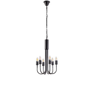 Tronic Iron Wall Lamp Black 6XE27 BK