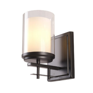 Tronic Matte Black Frame with Frosted Glass Cylinder