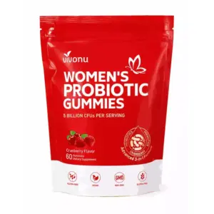 Faith Vivonu Women's Probiotic Gummies – Advanced 3-in-1 Probiotic & Prebiotic Formula with 5 Billion CFUs, Cranberry Flavor, Digestive, Vaginal & Urinary Tract Health Support, 60 Vegan Gummie