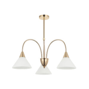 Tronic Chandelier Light Pendant Lamp Golden E27 Bulb 3 Lamp