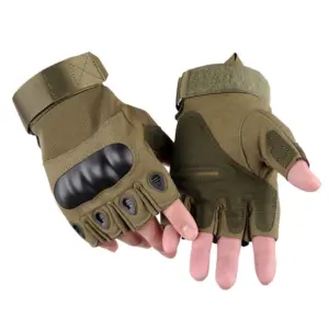 Faith Men's Outdoor Cycling Tactical Gloves for Sports, Mountain Climbing, Fitness, and Boxing Training: Anti-Slip and Wear-Resistant Half Finger (SIZE XL)