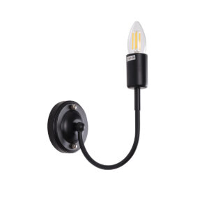 Tronic Iron Wall Lamp Black 1XE27 BK