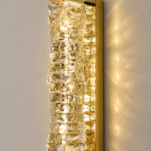 Tronic Luxury Crystal Wall Light – Gold Finish LED Sconce