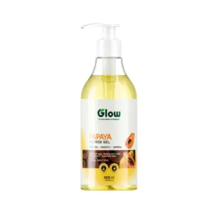 Glow Shower Gel 300ML Natural Papaya Enzymes for Radiant & Glowing Skin Brightens & Smooths the Skin Enriched with Natural Papaya Enzymes