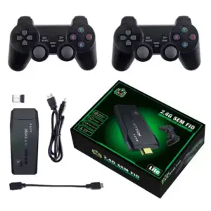 Faith Mini Retro Console 64GB Wireless Video Game Consoles 4K HD M8 Game Stick Lite With Gamepad Built-in 20000+ Games For PS1/SFC/FC
