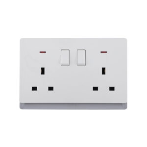 Tronic Double 13A Socket with Switch & Neon Indicator – Ivory