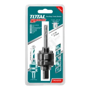 Total Tools Total Hole Saw Arbor Hex Shank 32mm to 210mm TAC4202