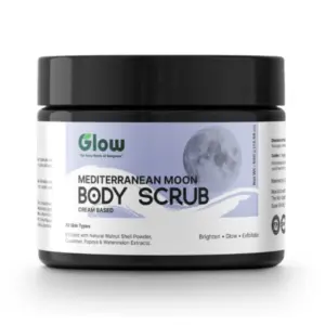 Glow Body Scrub 500ml Mediterranean Moon for Soft & Smooth Skin Exfoliates & Nourishes the Skin Leaves Skin Refreshed & Revitalized