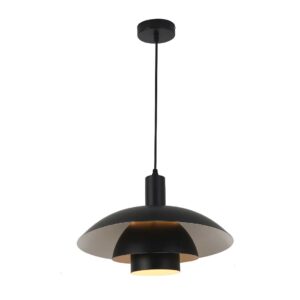 Tronic Modern Black Layered Dome Pendant Light