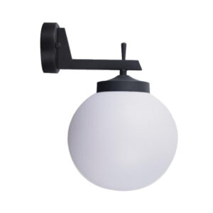 Tronic Globe Down Black Wall Light