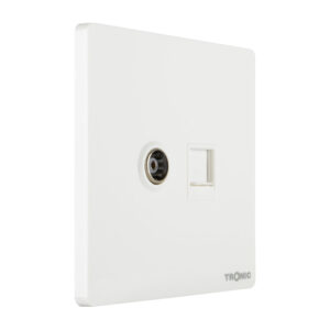 Tronic Glossy White - TV and Data Socket