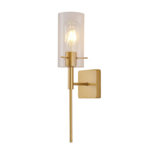 Tronic Modern Wall Lamp – Gold & Clear Glass