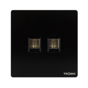Tronic Black - 2 Gang Data Socket