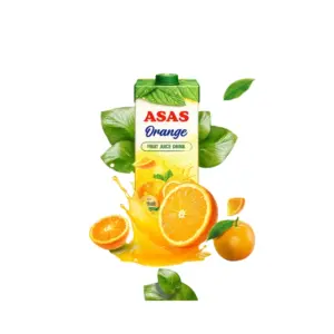 Asas Orange Fruit Juice Drink – Fresh, Sweet & Refreshing Natural Orange Flavoured Beverage 300ml (Pack of 6)